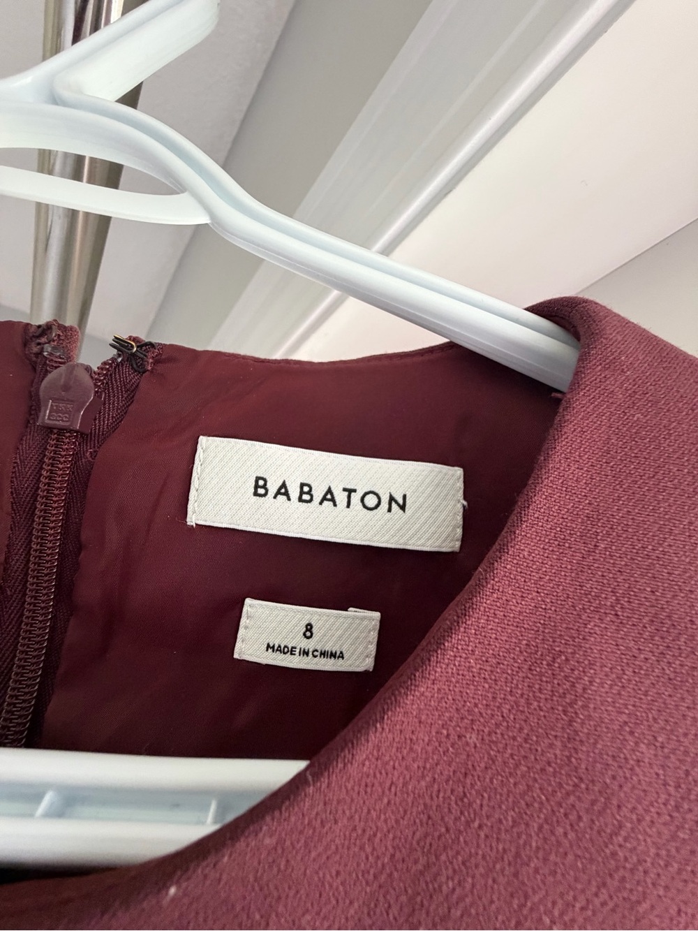 New without tags Babaton Sleeveless A-Line Dress in Wine - Picture 3 of 4